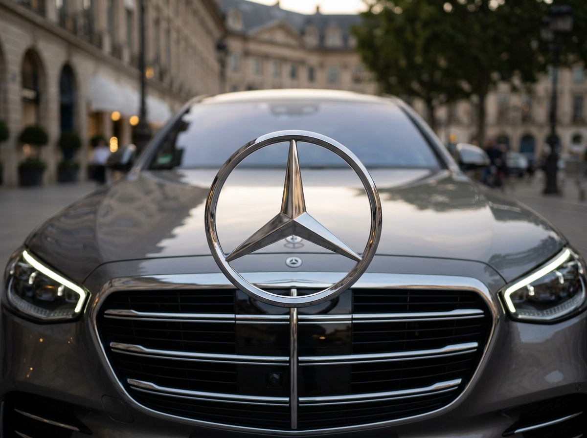 Mercedes-Benz three pointed star logo brand emblem